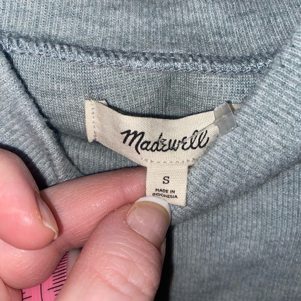 MadewellPlush Mock Neck Puff Sleeve Top - Picture 5 of 6